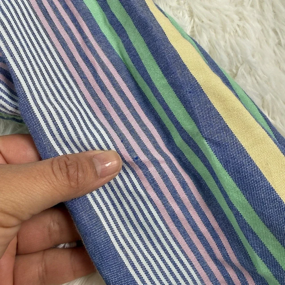 Polo Ralph Lauren Shirt Men XXLT Easter Pastel Colorblock‎ Vertical Stripe Pony